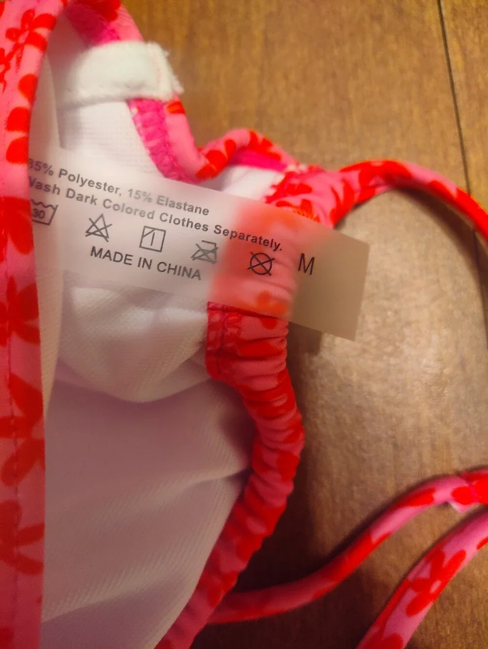 Girls Pink Floral Tie-Side Bikini Set